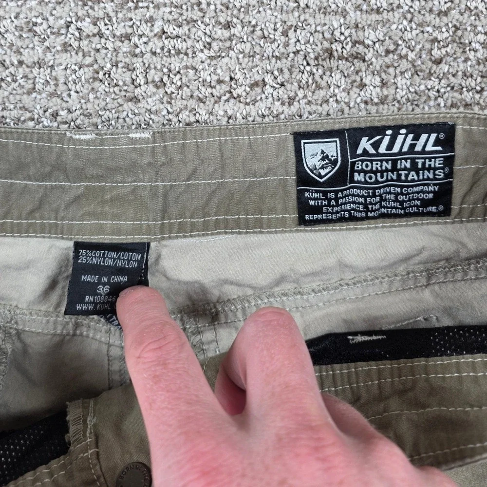 Kuhl Mens Ramblr Cargo Shorts Size 36 Khaki Tan Hiking Outdoor - Picture 3 of 6